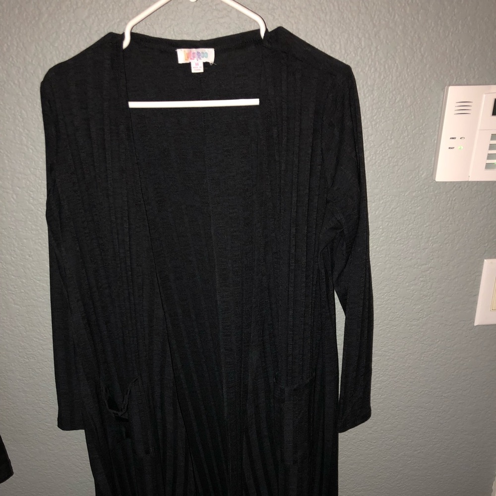 Black ribbed Sarah sweater.